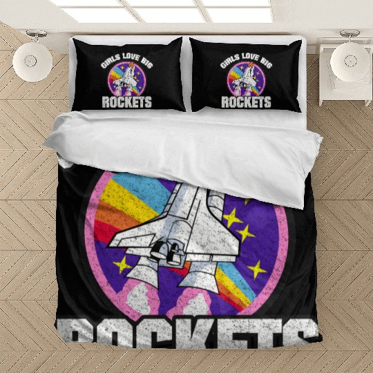 GIRLS LOVE BIG ROCKETS FUNNY COOL SEXY GIFT IDEA Bedding Sets