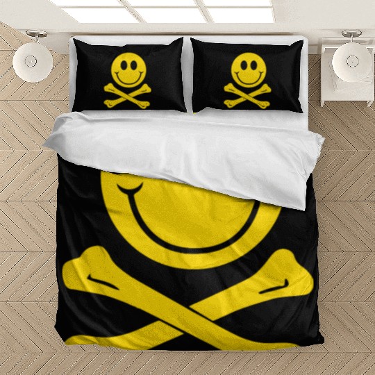Smiley Pirate Skull and Crossbones Bedding Sets