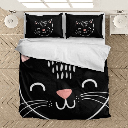 cat face cute gift love cuddle pet relax animal Bedding Sets