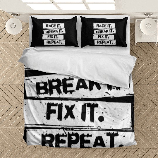 Race It Break It Fix It Racing Car Hot Rod Muscl Bedding Sets