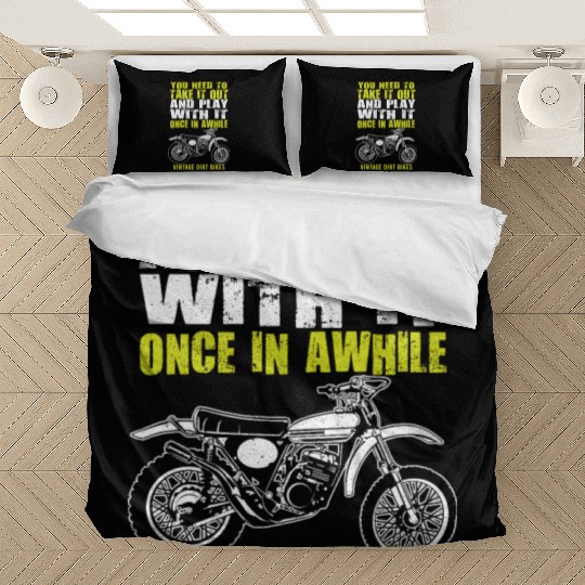Dirt Bike Play Vintage Bedding Sets