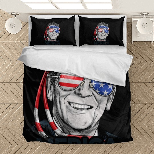 Reagan Ronald Merica 4th of July Bedding Sets Men Women US President Gifts