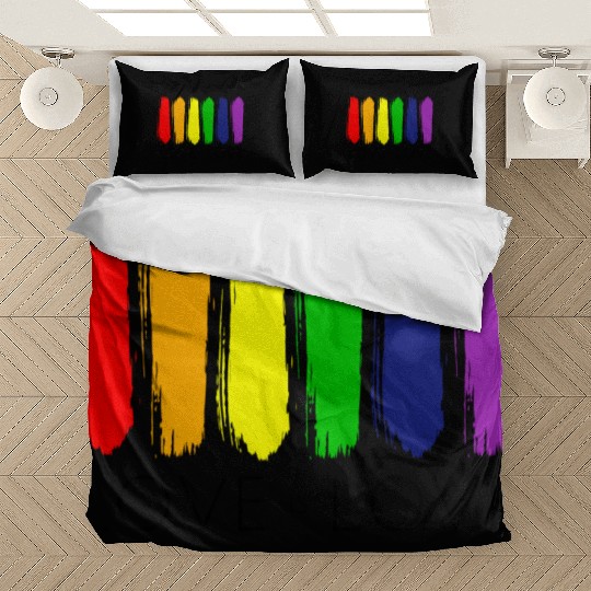Love is Love Painting Rainbow LGBT Gay Pride Bedding Sets