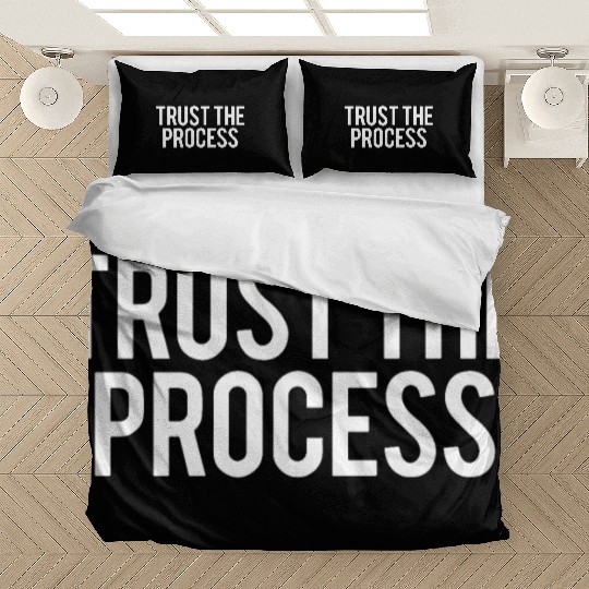 trust the process gym Bedding Sets