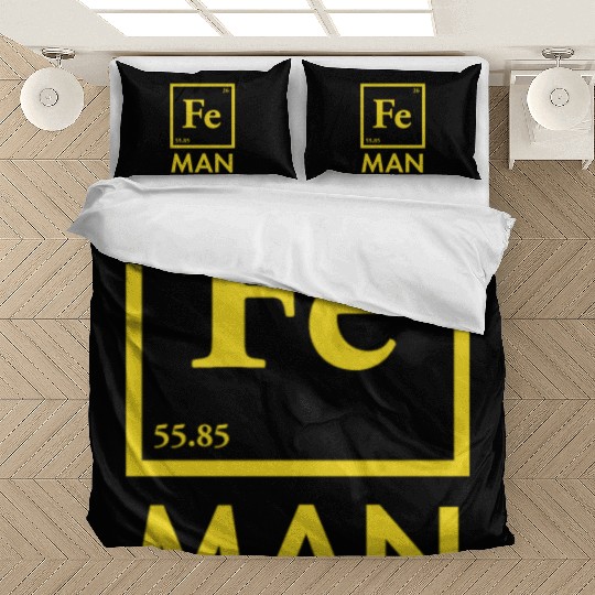 funny iron man science chemistry fe Bedding Sets