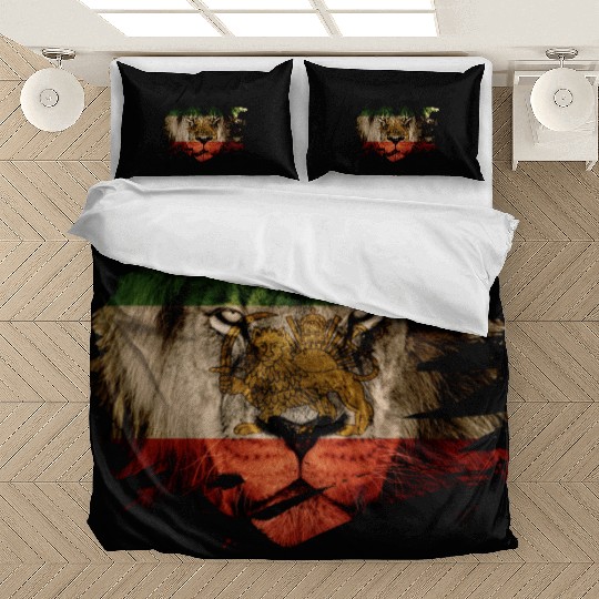 Persia Flag & African Lion Picture Bedding Sets
