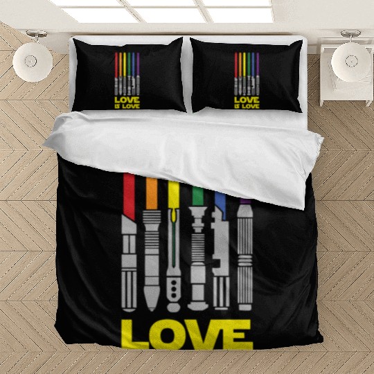 Lightsaber Rainbow - Love Is Love Bedding Sets