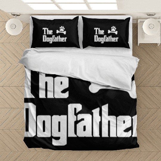 Mens The Dogfather Bedding Sets Dad Dog Bedding Sets Funny Fat