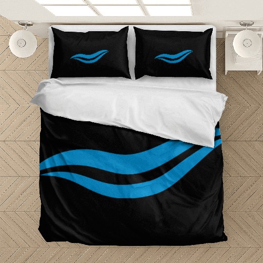 waves born to swim born to swim logo swimmer club Bedding Sets