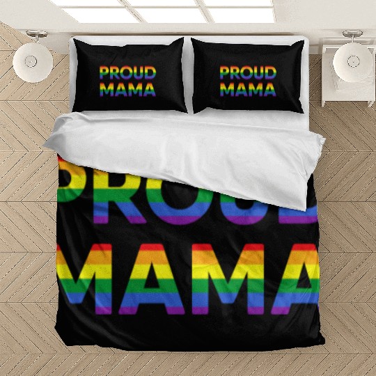 Proud Mom MAMA LGBT LGBTQ Gay Pride Mother Parent Bedding Sets