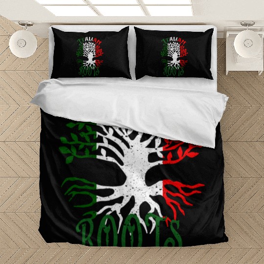 Italian Roots Italy Flag Family Tree Ancestry Heritage Bedding Sets