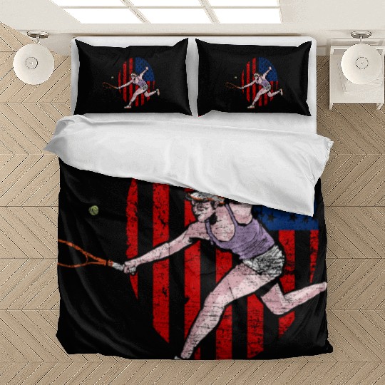 Tennis Sports Tennis Player Court Racket USA Ball Bedding Sets