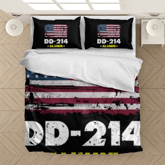 DD-214 Us Armed Forces Alumni American Flag Bedding Sets
