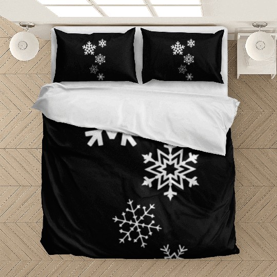 Snowflake Snowman Christmas Holiday Snowflakes Bedding Sets
