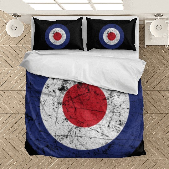 Distressed Target Bullseye British RAF Roundel Bedding Sets