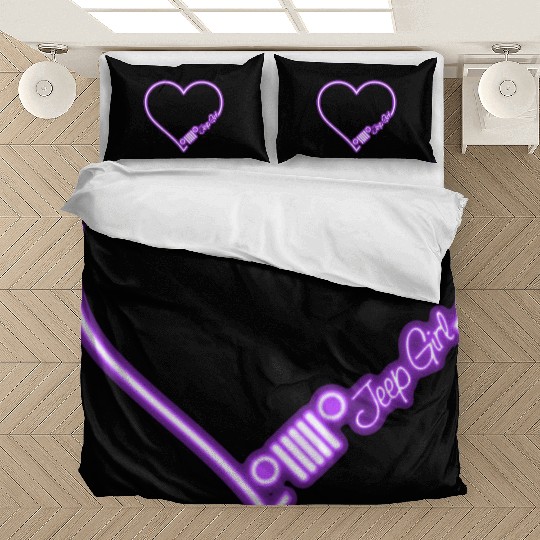 Jeep Love Purple Neon Bedding Sets
