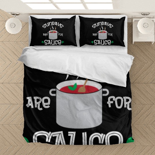Funny Italian Pride Sunday Sauce Italian Food Bedding Sets