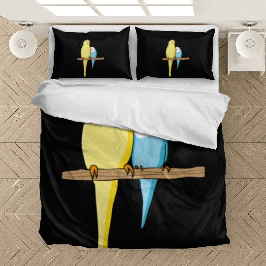 budgie bird budgerigar parakeet family singing Bedding Sets