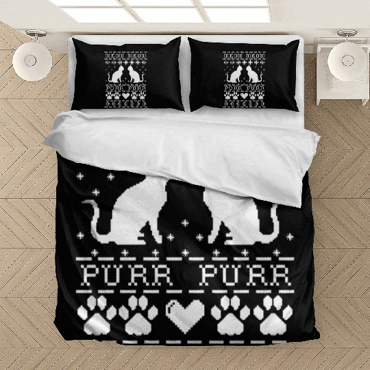 Meow Cat Christmas Bedding Sets