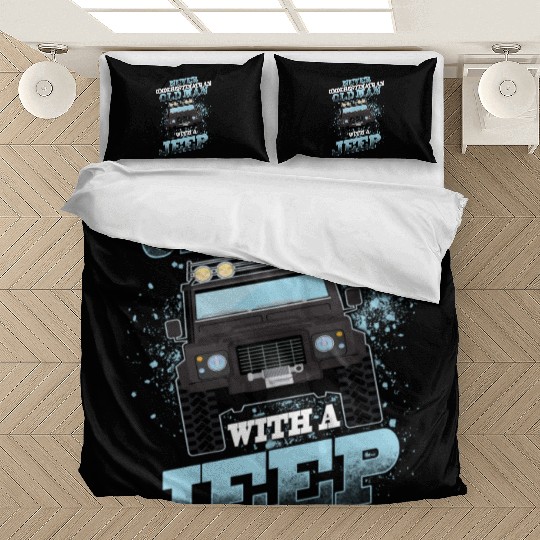 Never Underestimate An Old Man With A Jeep Bedding Sets