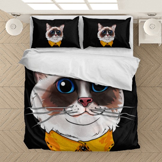 Ragdoll Cat Face Cats funny cute sweet Kitty gift Bedding Sets
