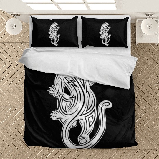 Classic White Tribal Panther Bedding Sets