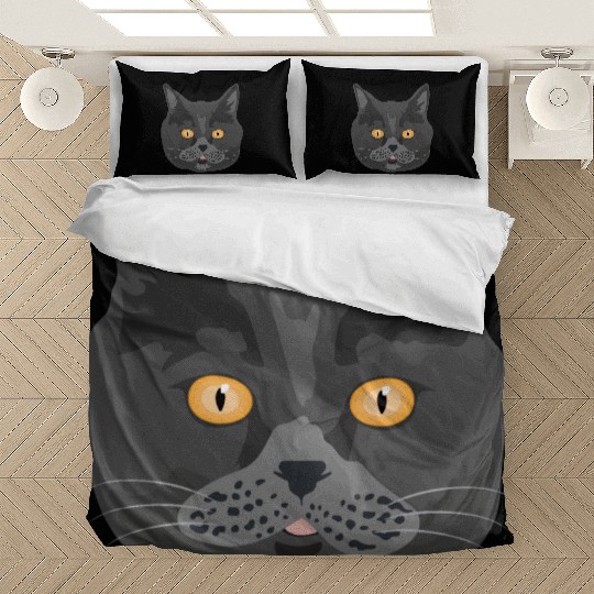 Cat British Shorthair Cat Face - Gift Idea Bedding Sets