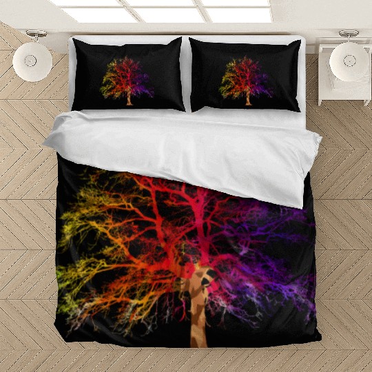 Fantasy tree gradient chakra forest peace Bedding Sets