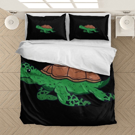 Animal turtle reptile wildlife funny vector image Bedding Sets