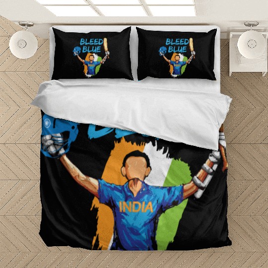 Indian Cricket Team Supporters Bleed in Blue Bedding Sets