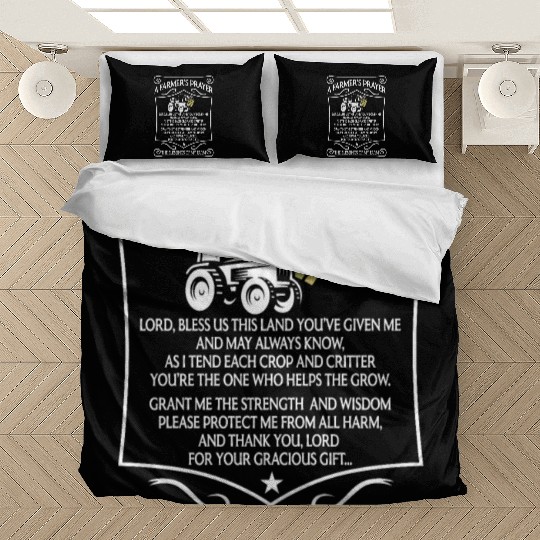 Farmer Prayer Pray Faith Church Saying Farming Bedding Sets