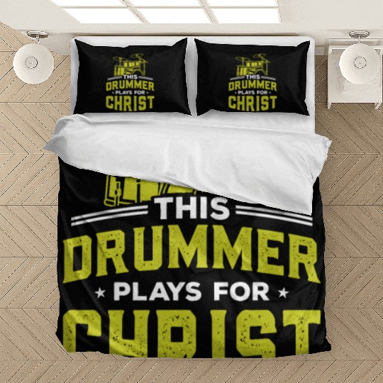 Drummer and Jesus Drums Drumming Drumsticks Gift Bedding Sets