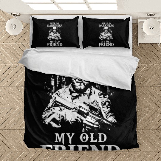 hello darkness my old friend smole patriotic veter Bedding Sets