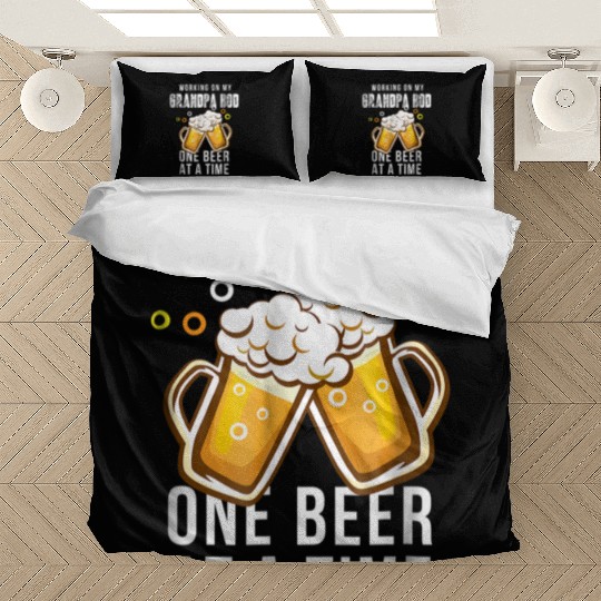 Working On My GRANDPA BOD Funny Dad Bod Bedding Sets