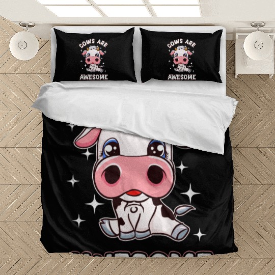 Cow Cute Baby Calf Kawaii | Cows Are Awesome Gift Bedding Sets