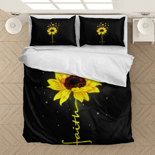 Faith Butterfly Sunflower Flower Bedding Sets