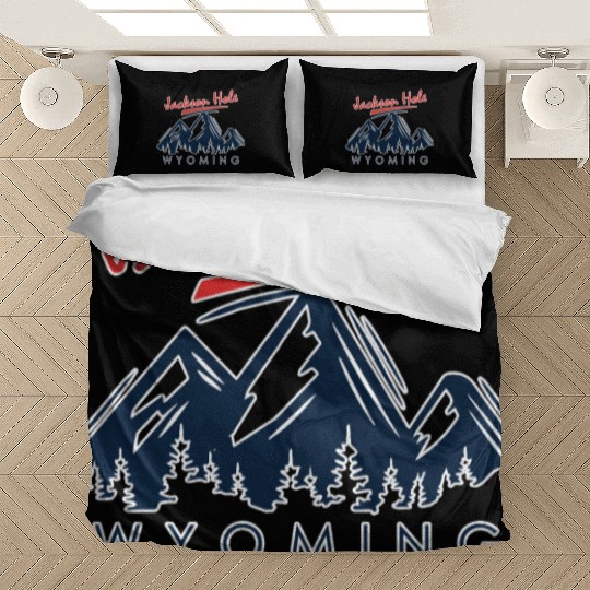 Jackson Hole Wyoming Bedding Sets Vintage City Retro Tshi