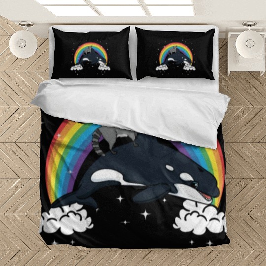 Raccoon Trash Panda Funny Orca Killer Whale Gift Bedding Sets