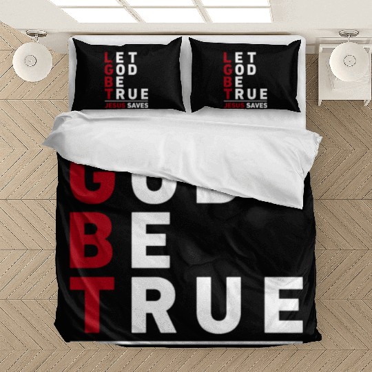 "Let God Be True, Jesus Saves" Christian Bible Bedding Sets