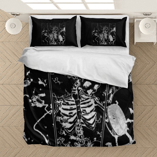 Heavy Metal Skelly (White) Bedding Sets