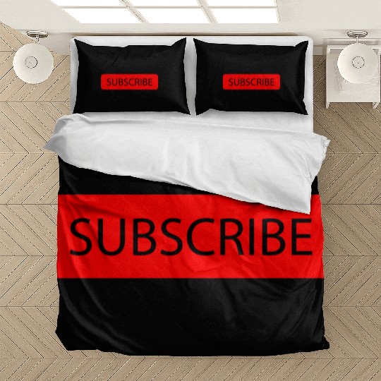 Youtube subscribe design Bedding Sets