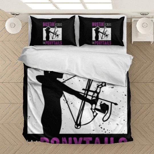 Bow Fish Archery Woman Bowfishing Sport Bedding Sets