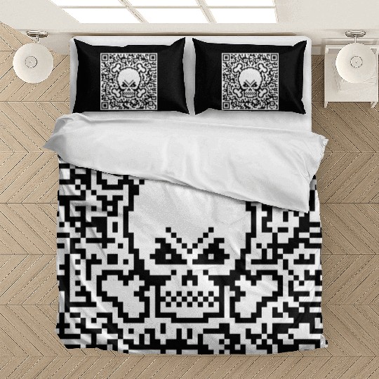 Skull And Crossbones (Quick Response Code / NEG) Bedding Sets