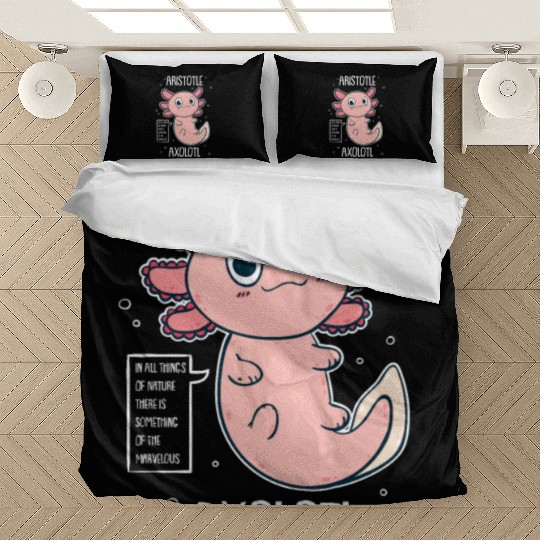 Philosophy Axolotl With Aristotle Quote Bedding Sets