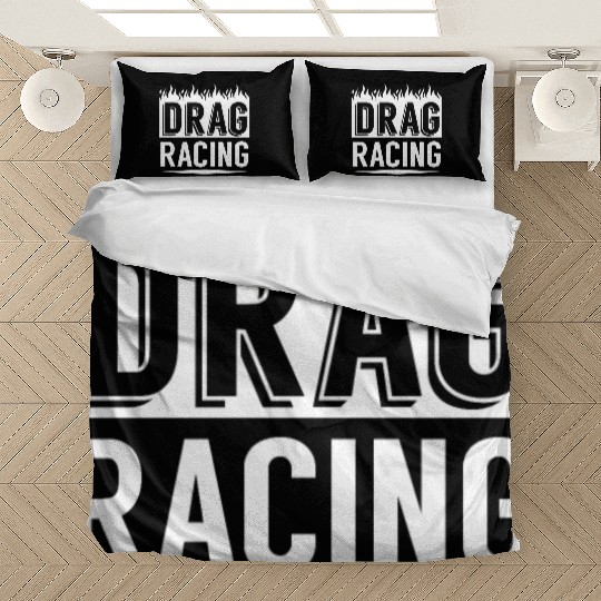 Cool Drag Racing Tribal Flames Drag Racing gift Bedding Sets