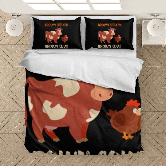 Brown Chicken Brown Cow Bedding Sets