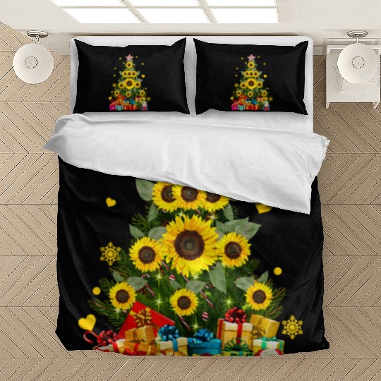 Sunflower Christmas Tree Bedding Sets