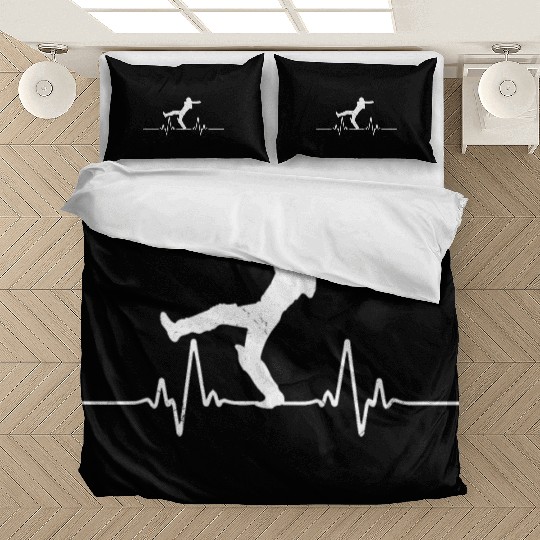 Heart Beat Cricket Cricket Player Gift Idea Bedding Sets