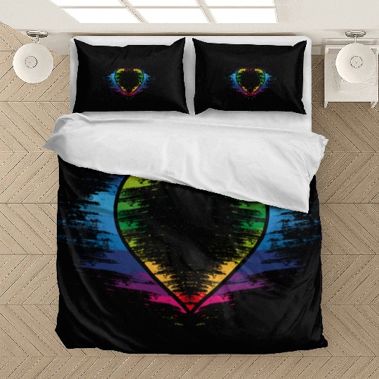 Rainbow heart Bedding Sets