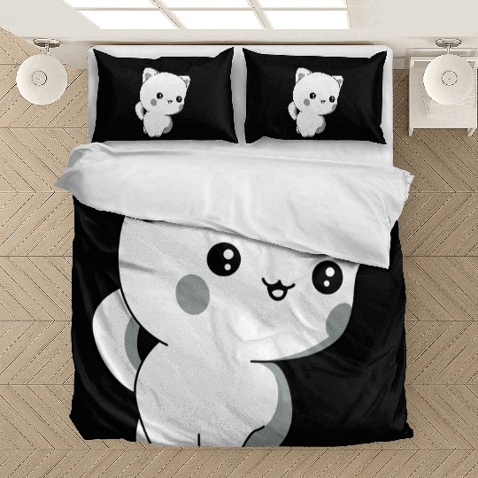 kitten chibi kawaii Bedding Sets